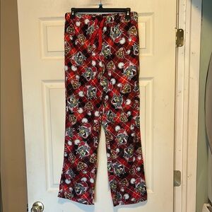 Tom & Jerry Holiday Pajama/Lounge Pants Size Medium Red Fleece